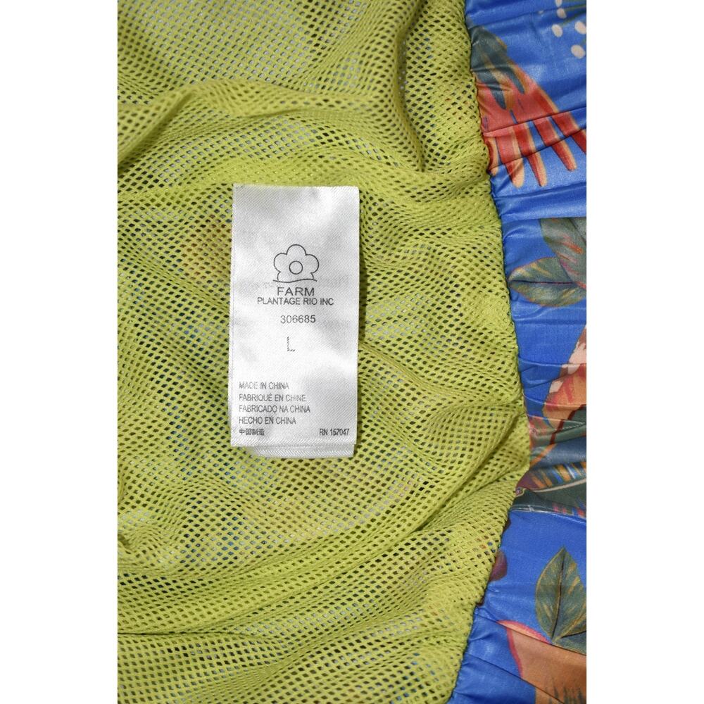 B2 NWOT FARM RIO Multicolor Patchwork Print Ruffled Windbreaker Jacket Size L - Picture 7 of 8